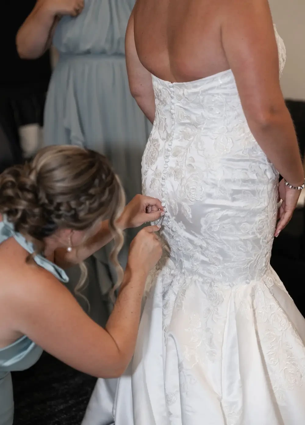 back of wedding dress