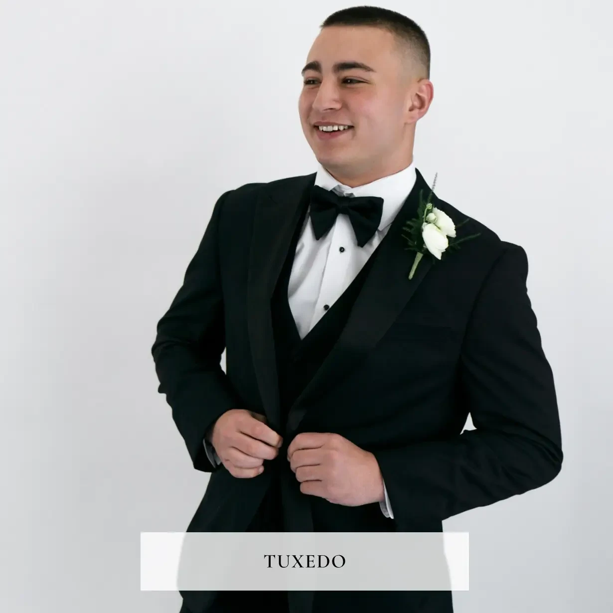 man wearing tuxedo