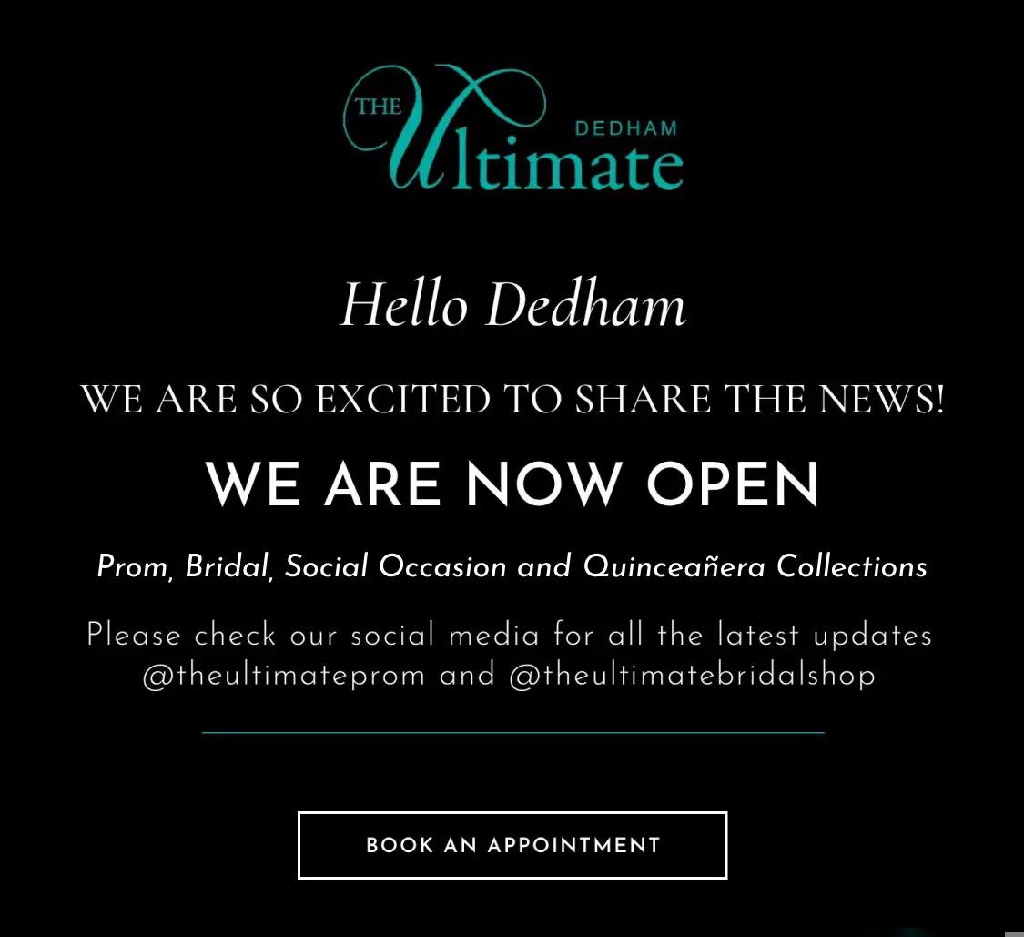 Dedham Location now open