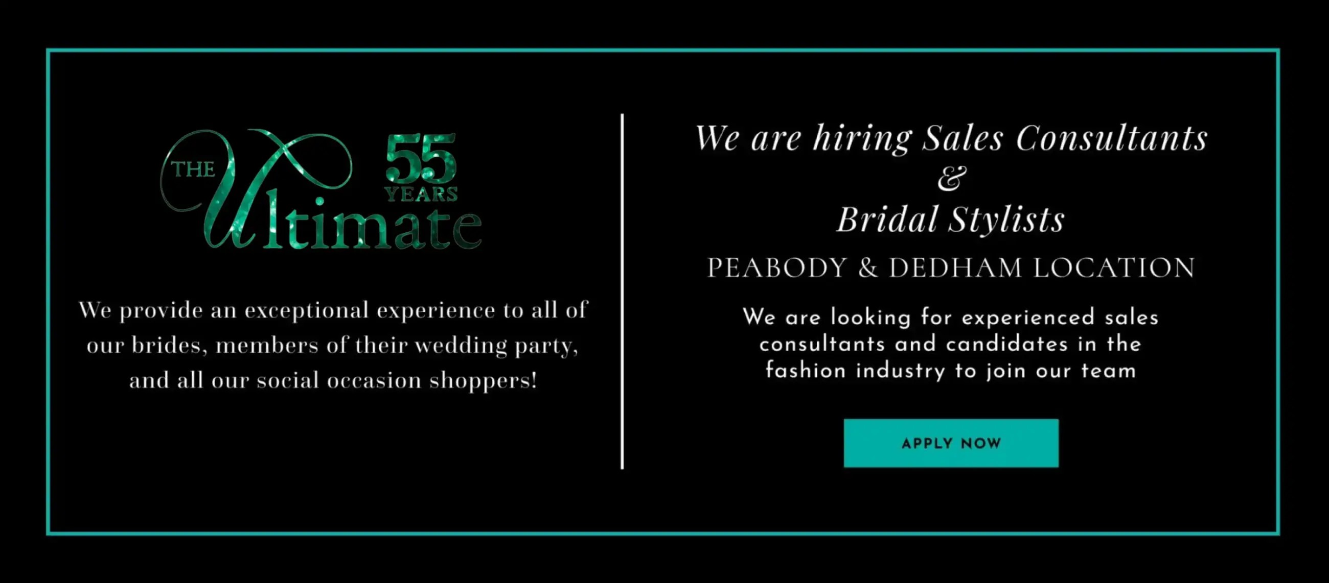 we are hiring at the Ultimate in MA