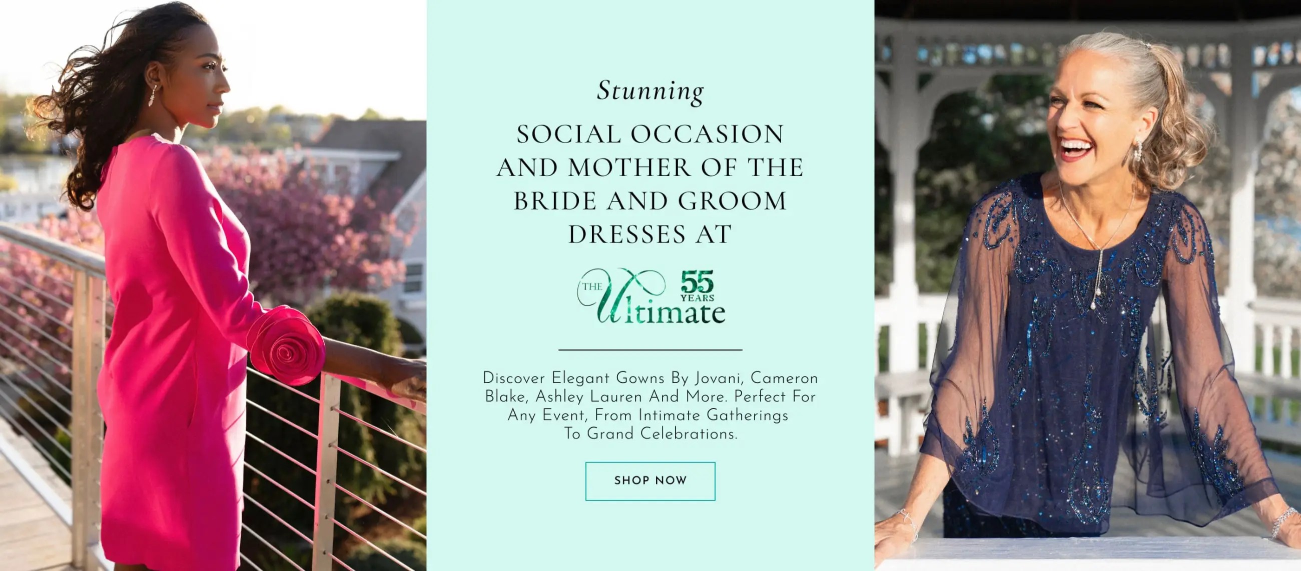 Social occasion and mother of the bride and groom dresses at The Ultimate