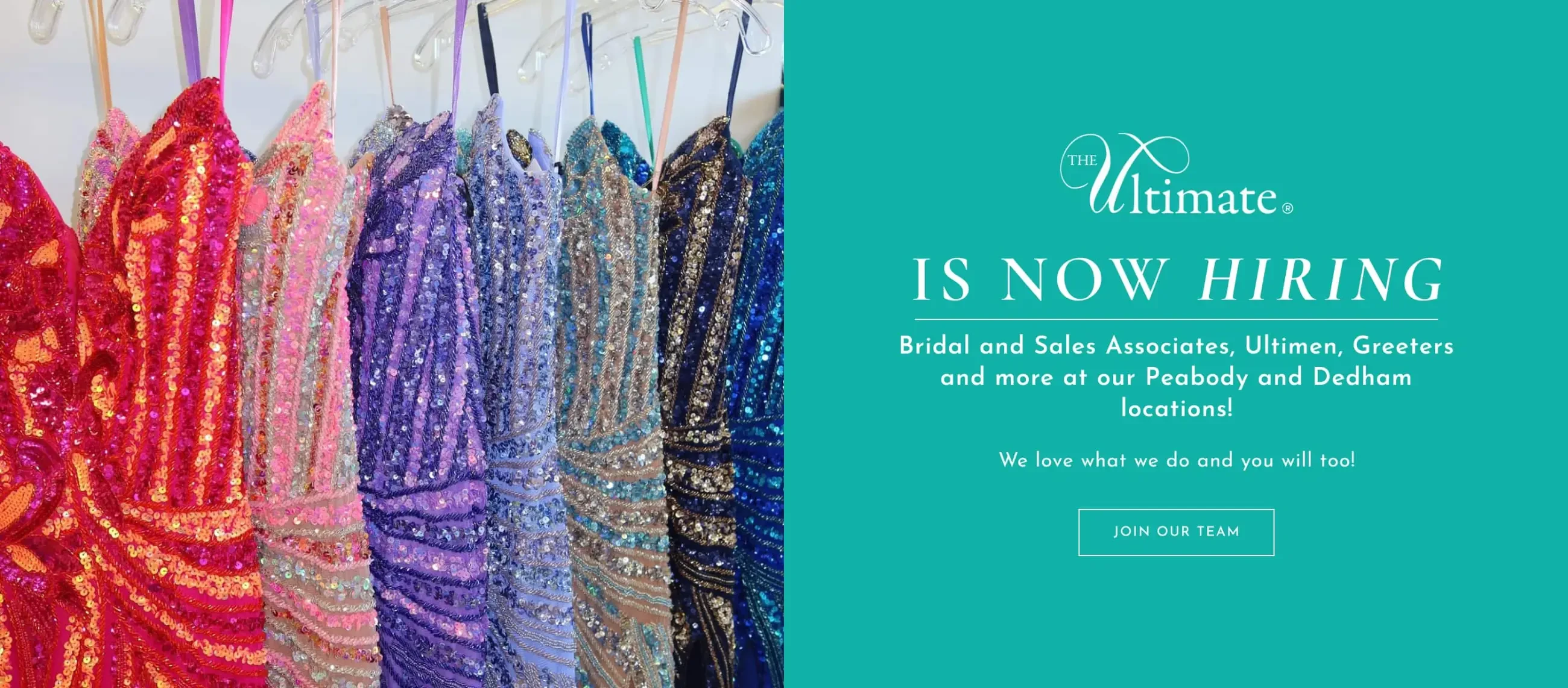 The Ultimate Prom is hiring banner