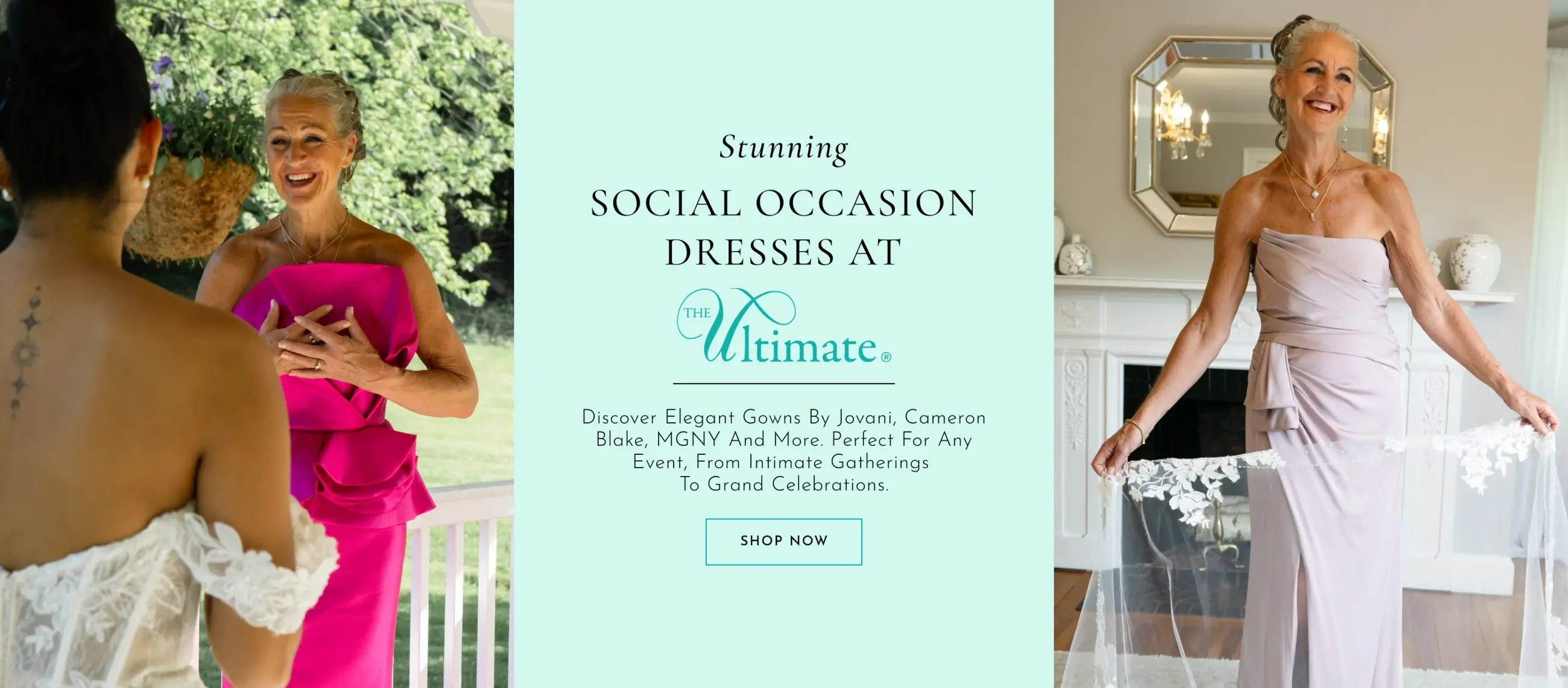Social occasion and mother of the bride and groom dresses at The Ultimate