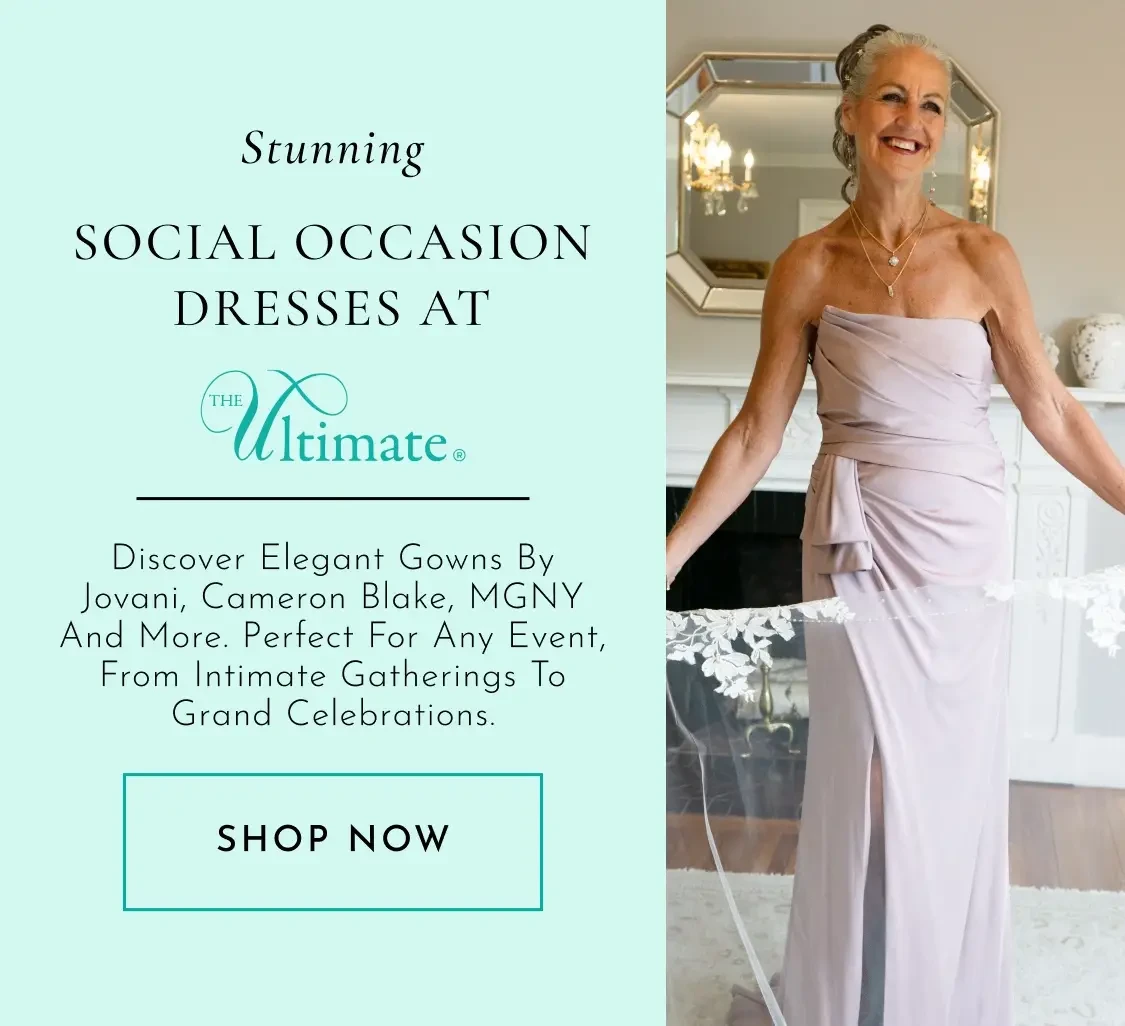 Social occasion and mother of the bride and groom dresses at The Ultimate